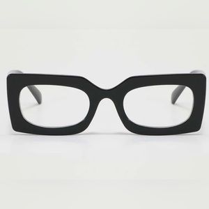 **NEVER WORN** rectangular square black everyday eyeglasses personality unisex